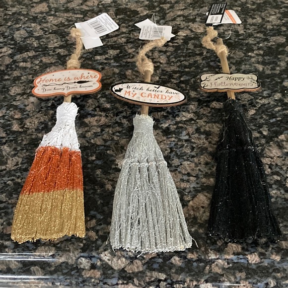 Ashland Holiday Ashland Halloween Decor 3 Witches Broom Hanging